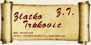 Zlatko Trpković vizit kartica